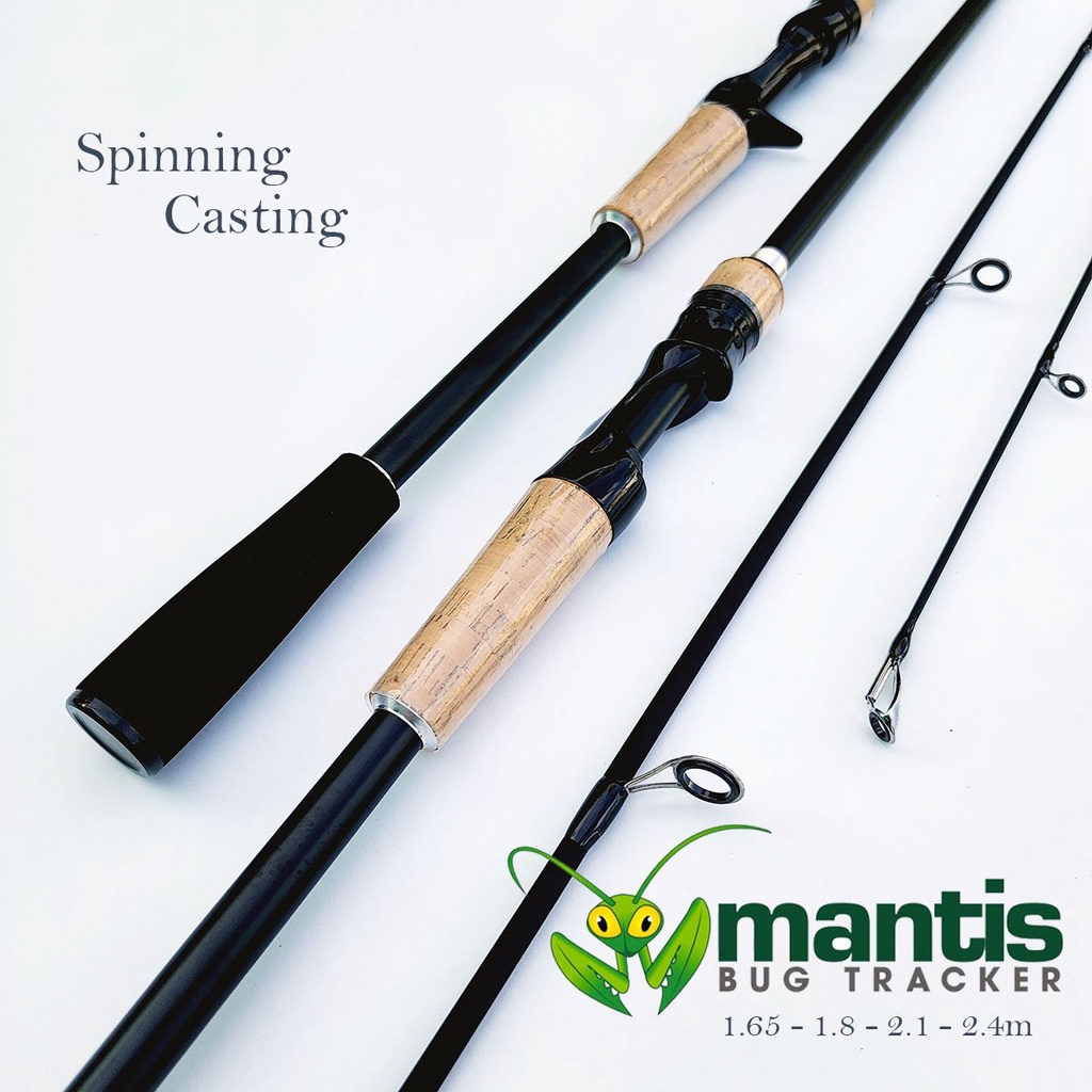 Cần câu lure máy ngang và máy đứng carbon Mantis CM24