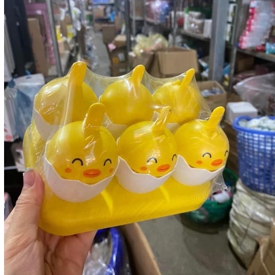 Bộ Khuôn làm kem 6 que VỊT VÀNG dễ thương- nội địa Trung