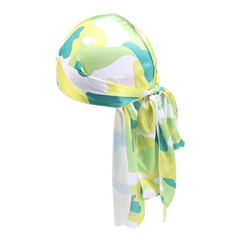 Mũ Turban Giả Lụa Màu Sắc Tương Phản Họa Tiết Rằn Ri Cá Tính Cho Nam Và Nữ