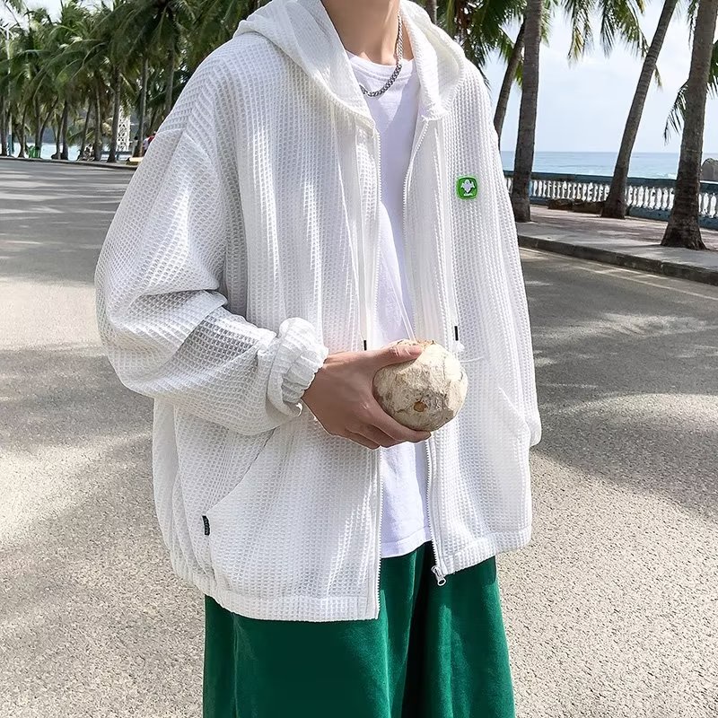 Áo Khoác Chống Nắng Tay Dài Dáng Rộng Phong Cách Mới Mùa Hè Cho Nam Size S-2XL