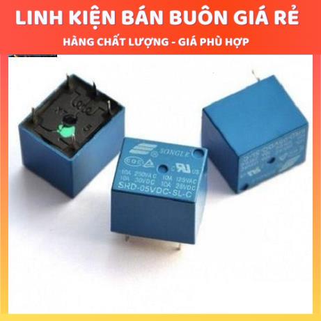 rơ le 5 chân  Songle SRD 3V10A, 5V10A, 12V10A, 24V10A 5 Chân