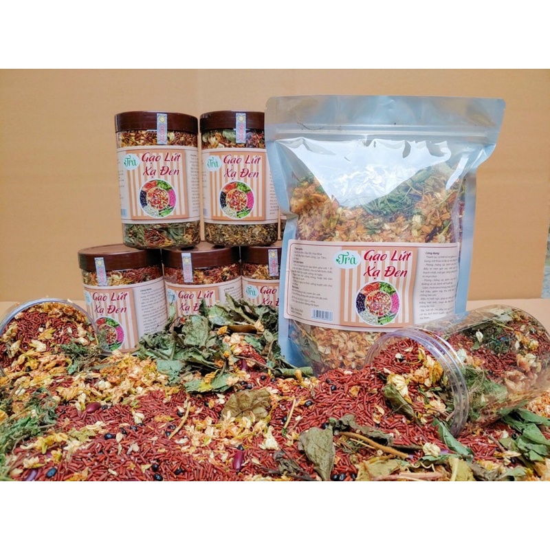 Trà Gạo lứt Xạ đen mix vị hoa nhài cỏ ngọt 1 kg