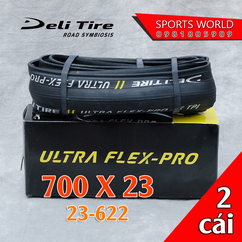 Vỏ Xếp xe đạp 700x23 gai trơn SA-205 DELI-TIRE ULTRA FLEX