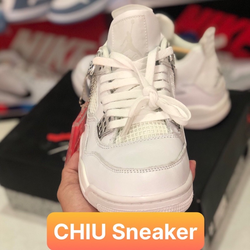 Giày Sneaker nam nữ Air Jordan 4 retro All White Full trắng cao cấp giày thể thao Jordan 4 Full trắng