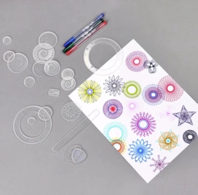 BỘ THƯỚC VẼ SÁNG TẠO SPIROGRAPH kích thích tư duy sáng tạo cho trẻ nhỏ