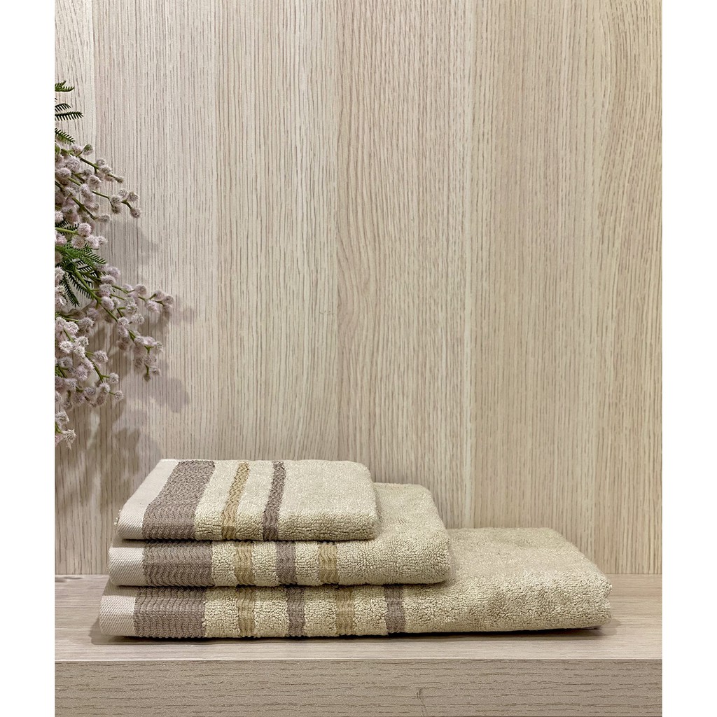 Bộ Khăn sợi tre Bamboo NIN House - Beige mềm mại sau nhiều lần giặt