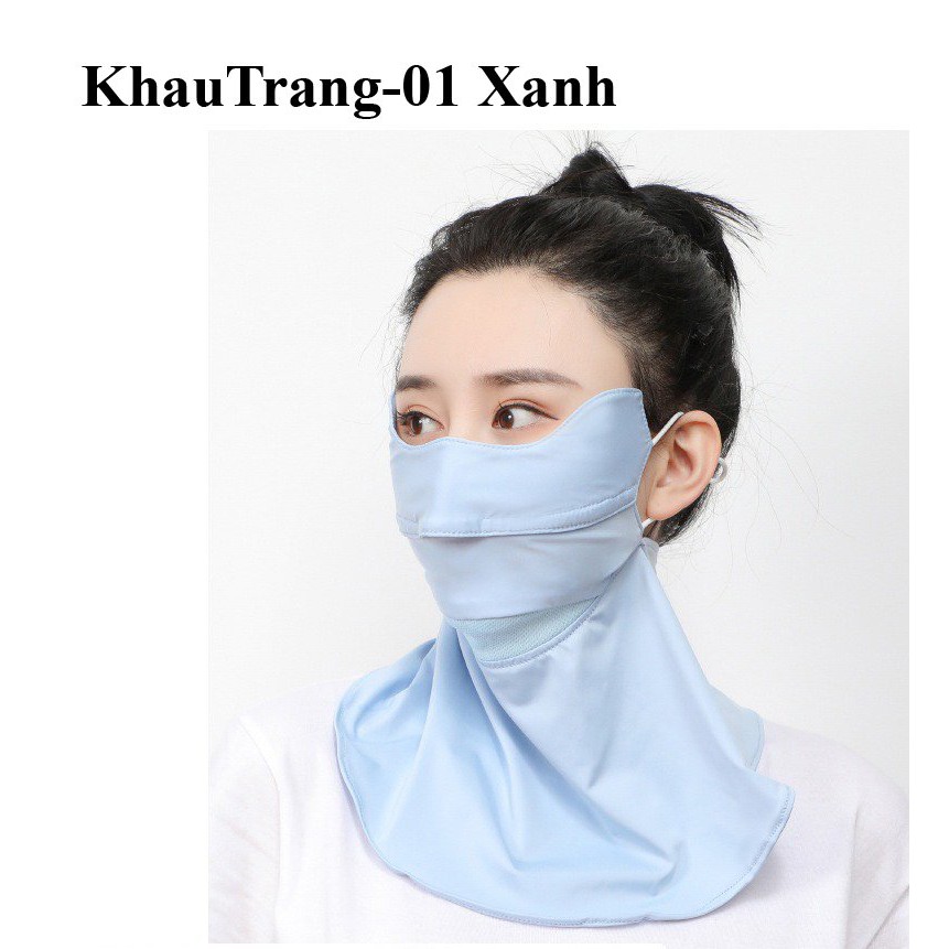 KT01- Xanh,Hồng,Xám Khẩu Trang đi nắng chống tia UV UFP 50+ - Unisex Nam Nữ đều thích hợp