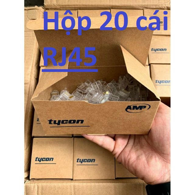 Hộp 20 cái đầu bấm mạng RJ45 - Hạt mạng rj45 - đầu code mạng