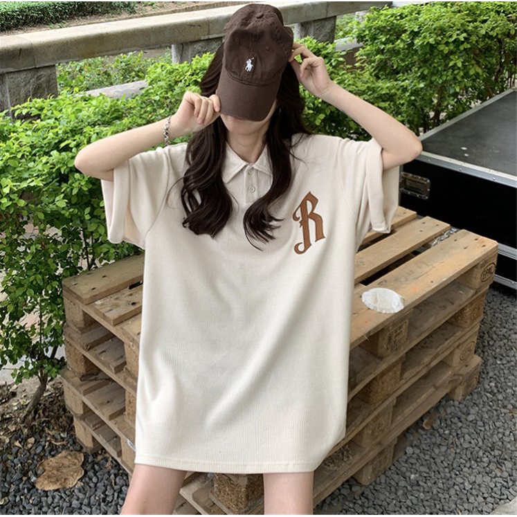 Áo Thun Ngắn Tay Thêu Họa Tiết Xinh Xắn Dành Cho Nữ