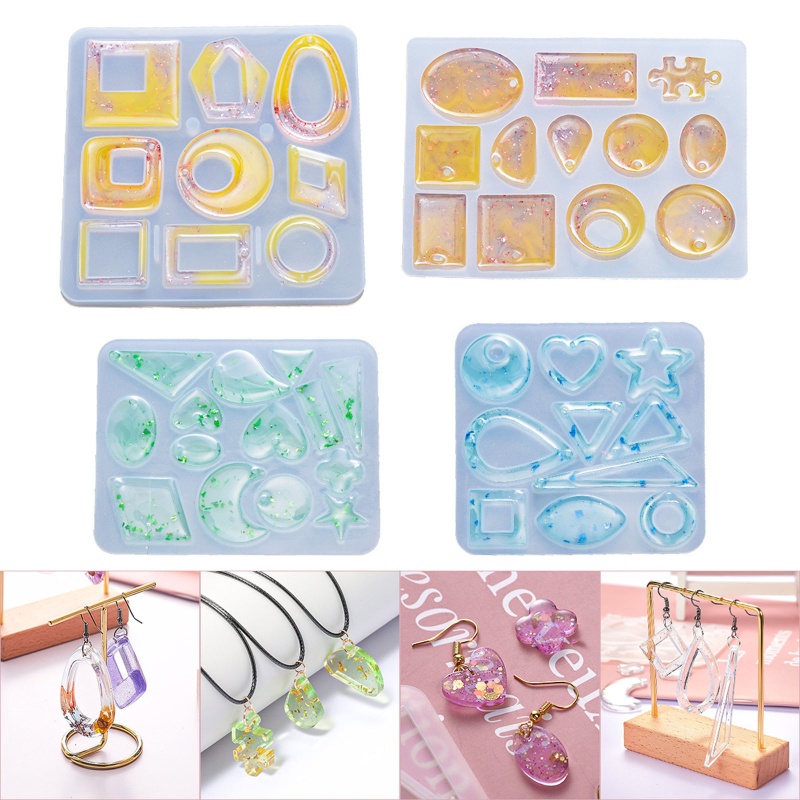 Khuôn Làm Mặt Trang Sức Hình Thoi Tráng Gương Độc Đáo