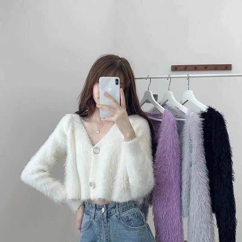 [SẴN]Áo croptop lông tay dài phong cách ulzzang thu đông SAM SAM BOUTIQUE