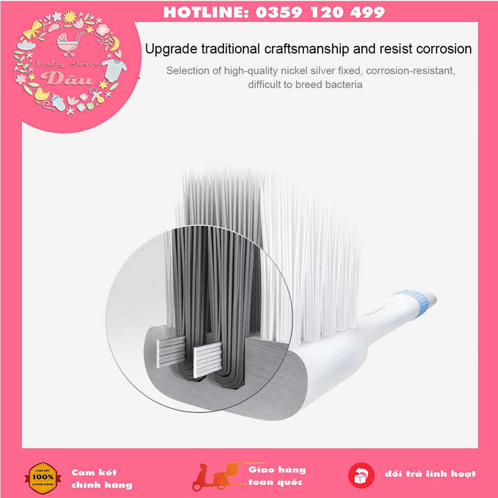 Set 4 bàn chải đánh răng cho bé cao cấp XIAOMI Youpin Dr.Bei Child Toothbrush cho bé từ 6 đến 12 tuổi