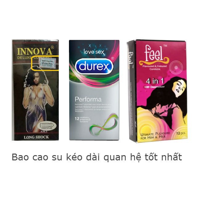 [ Cam Kết Chính Hãng ] Combo 3 loại bao cao su Long shock kéo dài quan hệ hàng đầu Chính Hãng ( Che Tên Khi Giao )