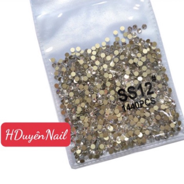 200v Đá chân vàng lẻ sét ss4….Đá trang trí viền móng tay nail