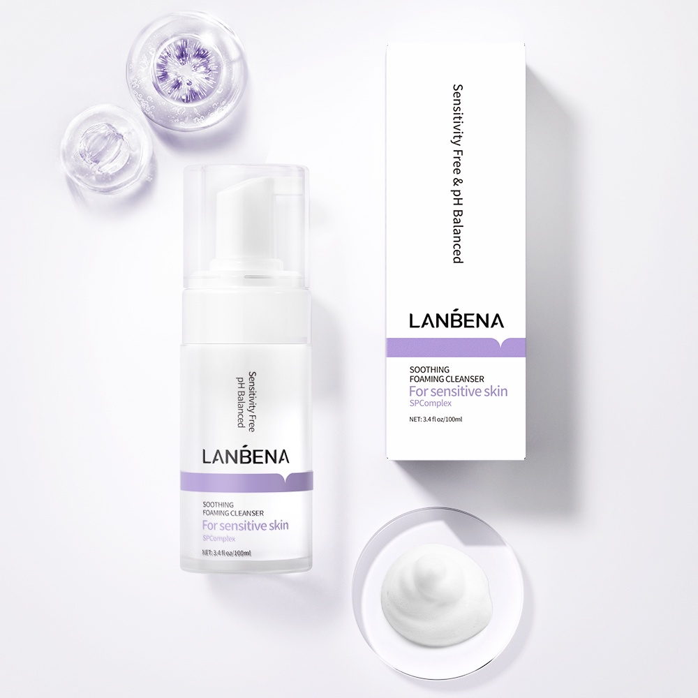 Sữa rửa mặt tạo bọt Amino Acid Lanbena làm dịu phù hợp cho da nhạy cảm 100ml