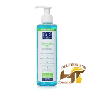 Gel rửa mặt giảm nhờn dành cho da mụn nhạy cảm Teen Derm Gel Sensitive - ISIS PHARMA
