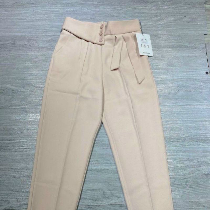 Quần baggy cạp kiểu nơ 3 cúc khóa sườn 69