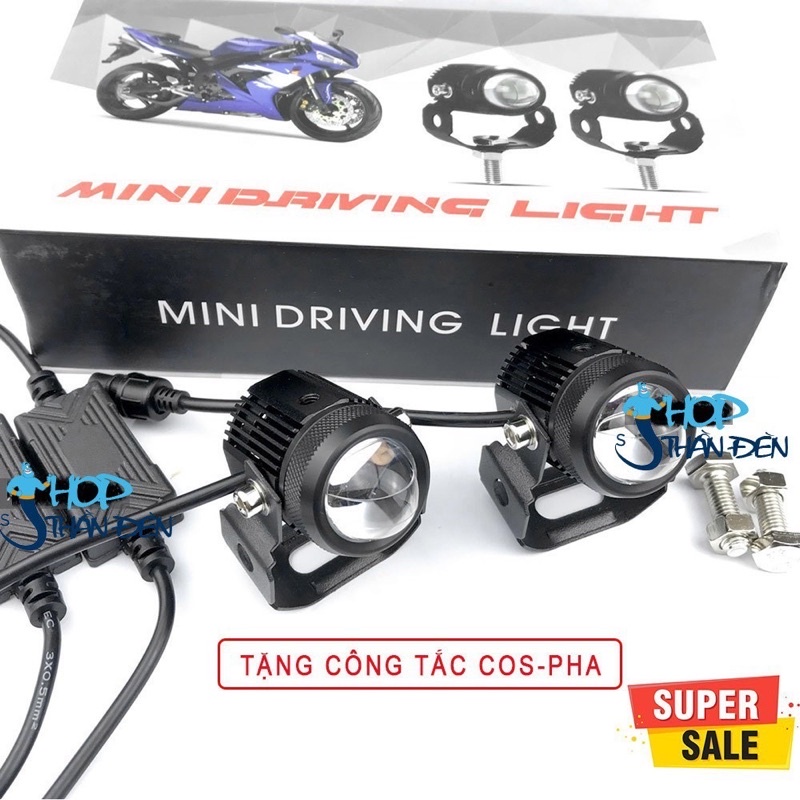Đèn Trợ Sáng Bi Cầu mini Tụ Nhôm Loại 1 Xịn Sáng 2 Màu Vàng Trắng