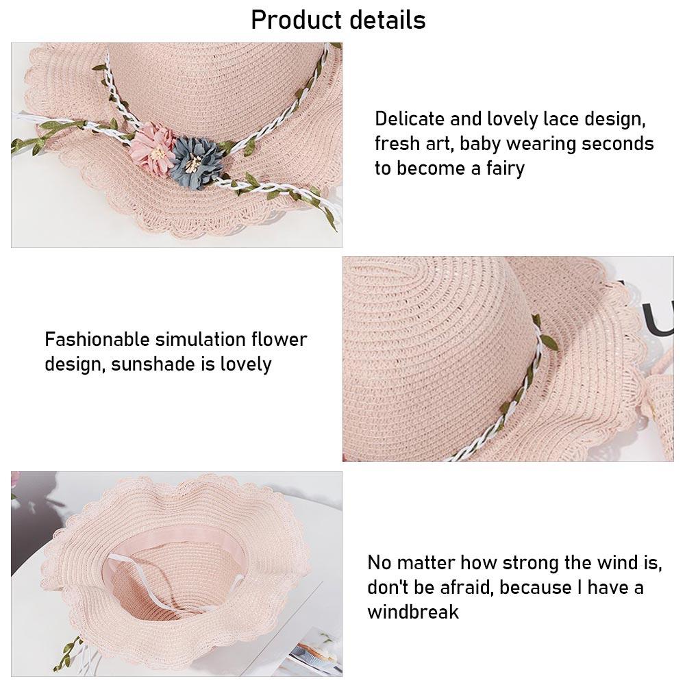 NIUYOU Mũ Rộng Vành Che Nắng Đi Biển In Hoa Cho Bé
