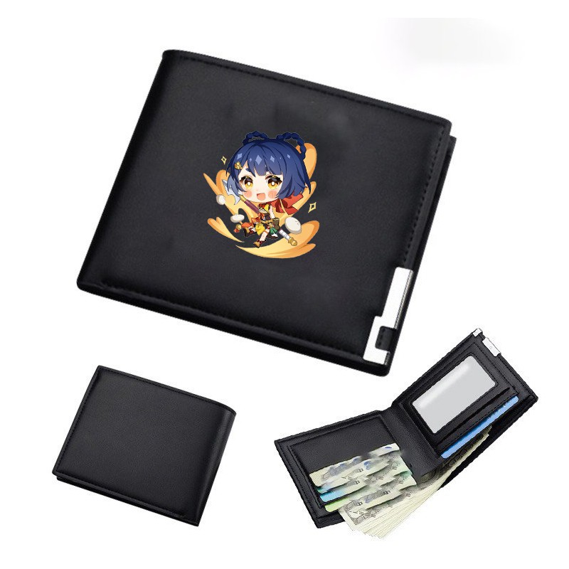 Ví da cầm tay nam nữ in hình NHÂN VẬT GENSHIN IMPACT thời trang cá tính anime chibi game M1