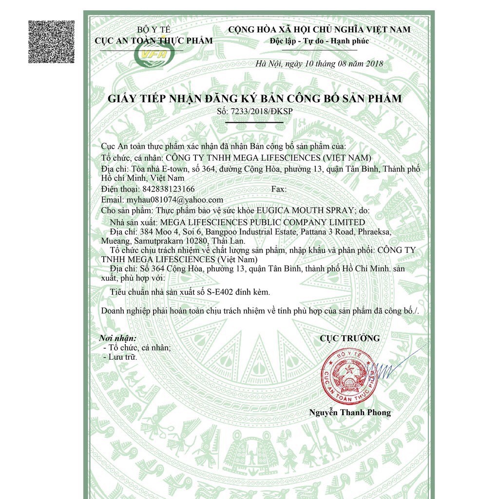 Xịt Họng Eugica [Chai 10ml] Hỗ Trợ Nhuận Phế, Giảm Ho, Giảm Các Triệu Chứng Đau Họng, Viêm Đường Hô Hấp Trên