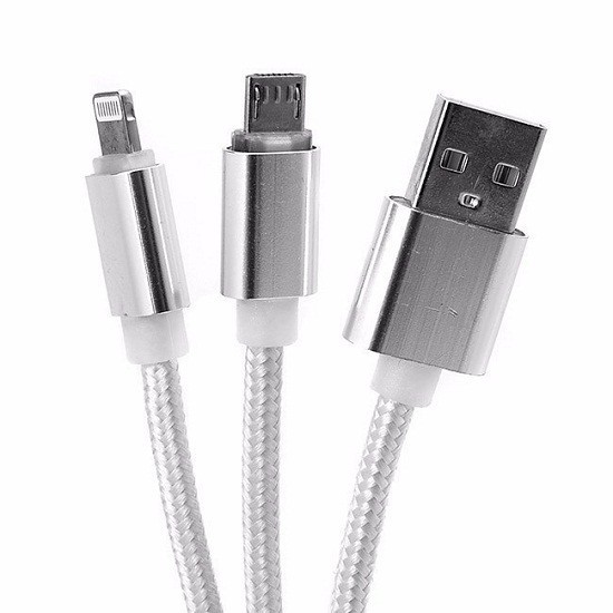 Cáp sạc móc khóa 3 đầu giá rẻ