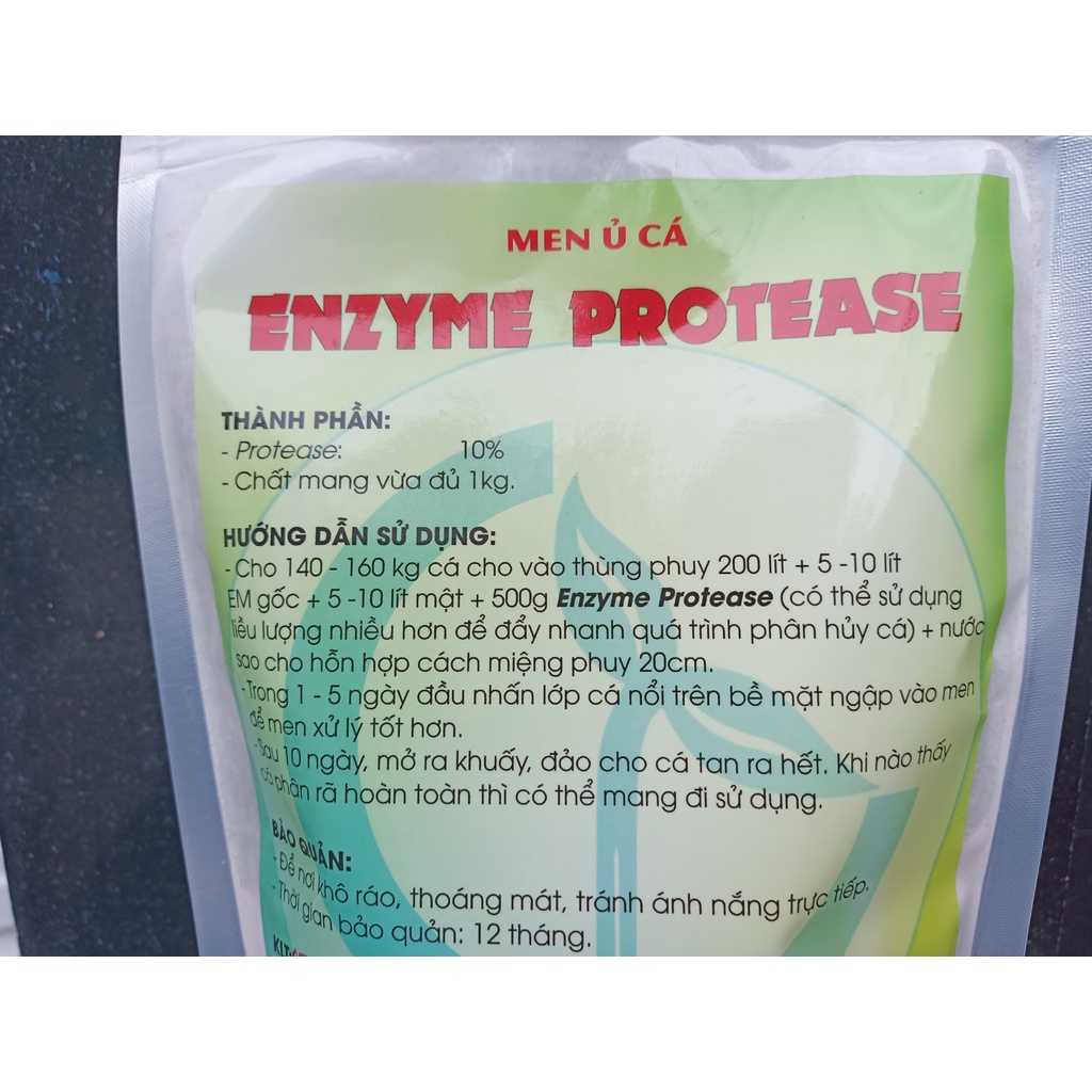 Men Ủ Phân Cá Protease - Bí Kíp Xử Lý Mùi Hôi Ủ Cá (gói 500gr)