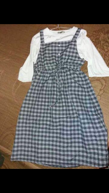 Yếm Váy Kẻ Caro Rút Eo Dễ Thương Ulzzang Hàn Quốc | BigBuy360 - bigbuy360.vn