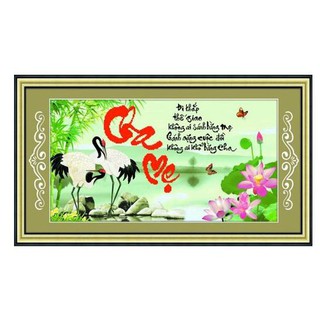 [SALE OFF] Tranh đính đá cha mẹ DF067