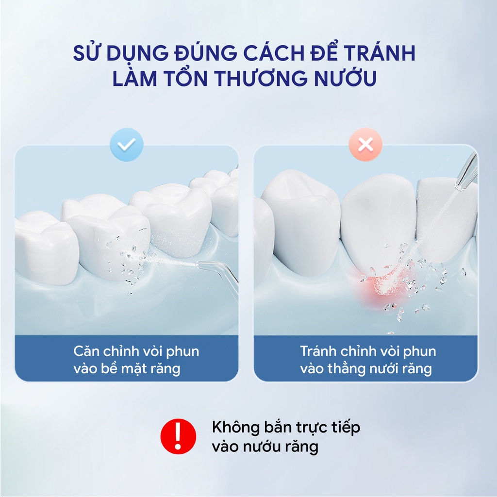 Máy tăm nước vệ sinh răng miệng tiện lợi T-Flash 5 chế độ làm sạch 2000mAh