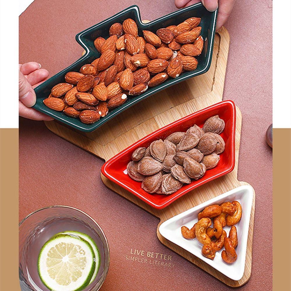 GOGOUP Đĩa Đựng Thức Ăn Hình Cây Thông Giáng Sinh