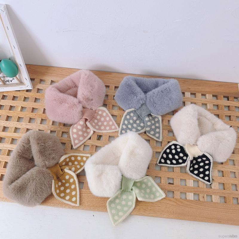 Khăn quàng cổ giữ ấm cho bé - khăn lông thỏ mềm mại thời trang