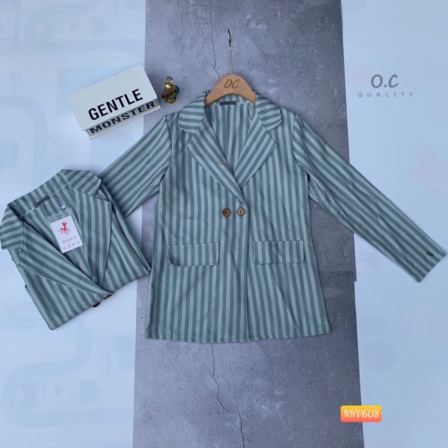 Áo Vest Nữ Kiểu Dáng Hàn Quốc Sọc Kẻ Nữ Tính