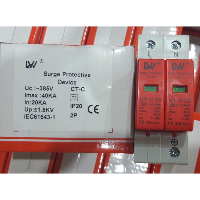 CHỐNG SÉT AC 385V 2P 40KA LW- HÀNG CHÍNH HÃNG