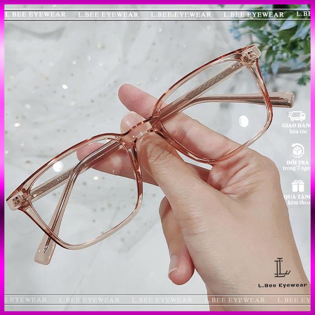Gọng kính cận nam nữ mắt vuông bo tròn L.BEE EYEWEAR, gọng nhựa cao cấp mắt kính chống ánh sáng xanh. 171L34 MSP19113