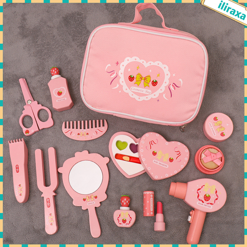 Bộ Đồ Chơi Trang Điểm 12 Món Bằng Gỗ Cho Bé Gái