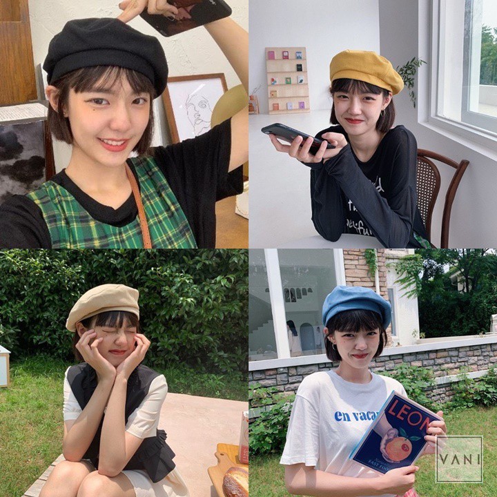 Nón Beret Mũ Nồi Trơn Nhiều Màu Basic - Vani Store - PKTT0009 NoBrandUnisexOthers