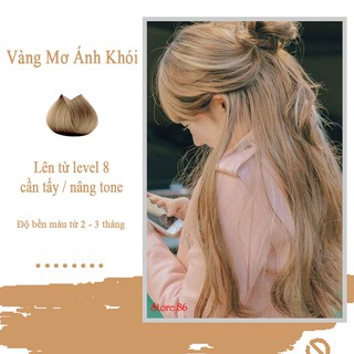 Thuốc nhuộm tóc màu VÀNG MƠ màu nhuộm lên mầu chuẩn tone kem nhuộm an toàn không sót mùi thơm store.86