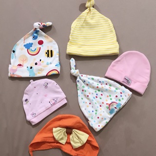Mũ che thóp cho bé size 0-4 tháng chất cotton mềm mại
