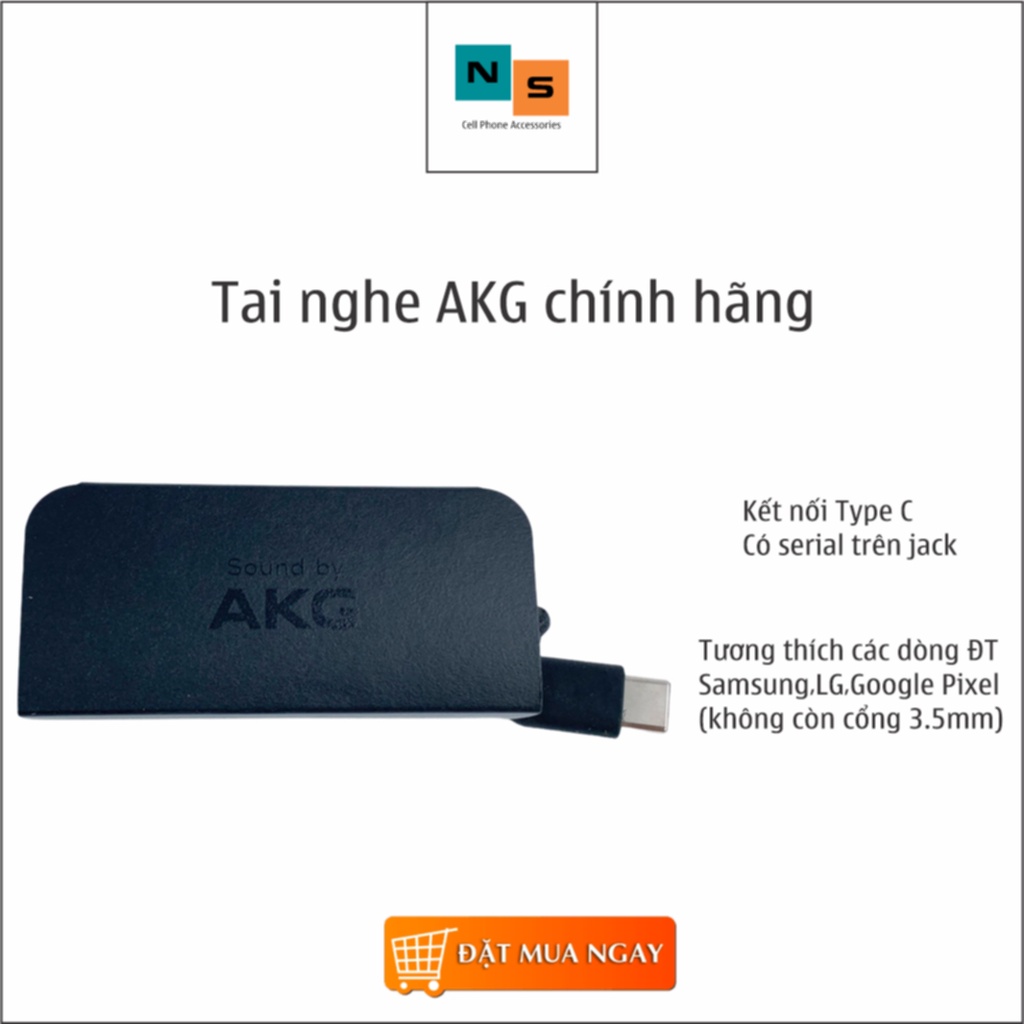 Tai nghe có dây AKG  Samsung S10 - S20 chính hãng (tặng túi đựng)