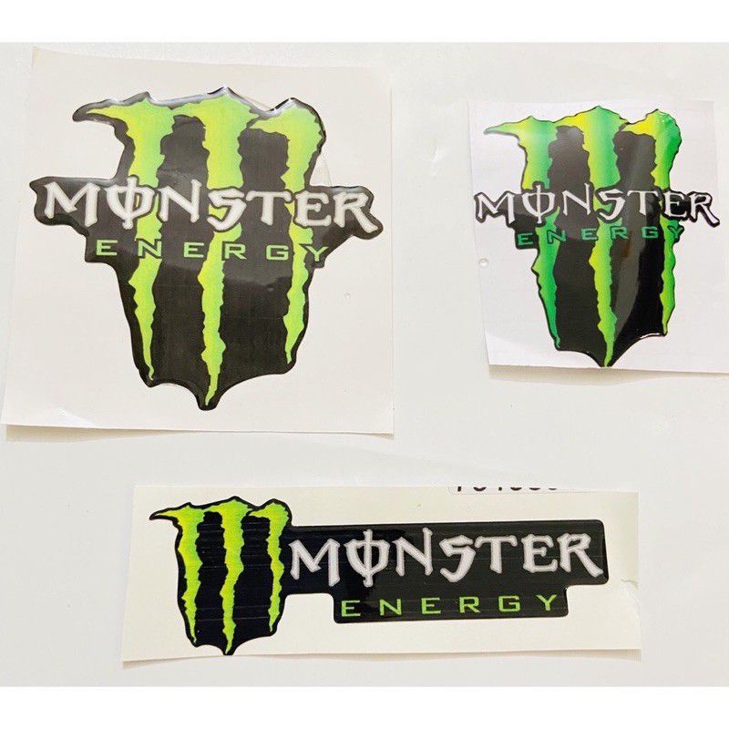 Tem logo Monster dán xe 3 lớp chống nước