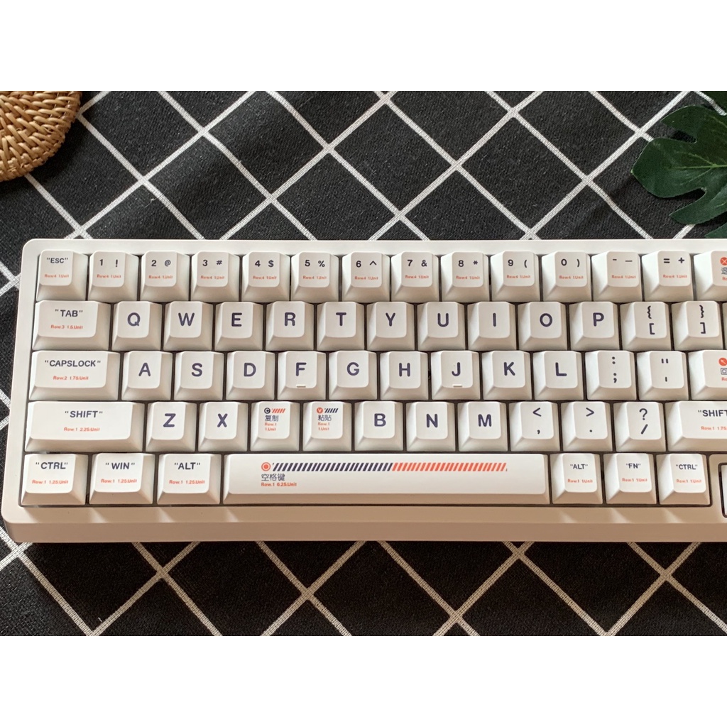 Keycaps PBT Machine Cherry Profile 125 nút dành cho phím cơ