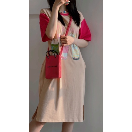 Váy suông hình trà sữa cute