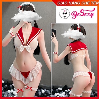 Đồ ngủ nữ sexy gợi cảm phong cách cosplay nữ sinh trong suốt