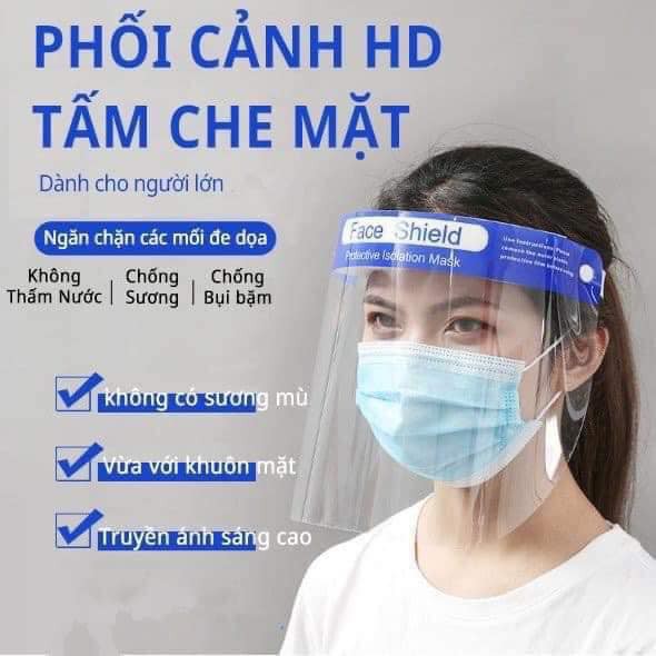 MẶT NẠ BẢO HỘ KHÁNG KHUẨN FACE SHIELD TRONG SUÓT