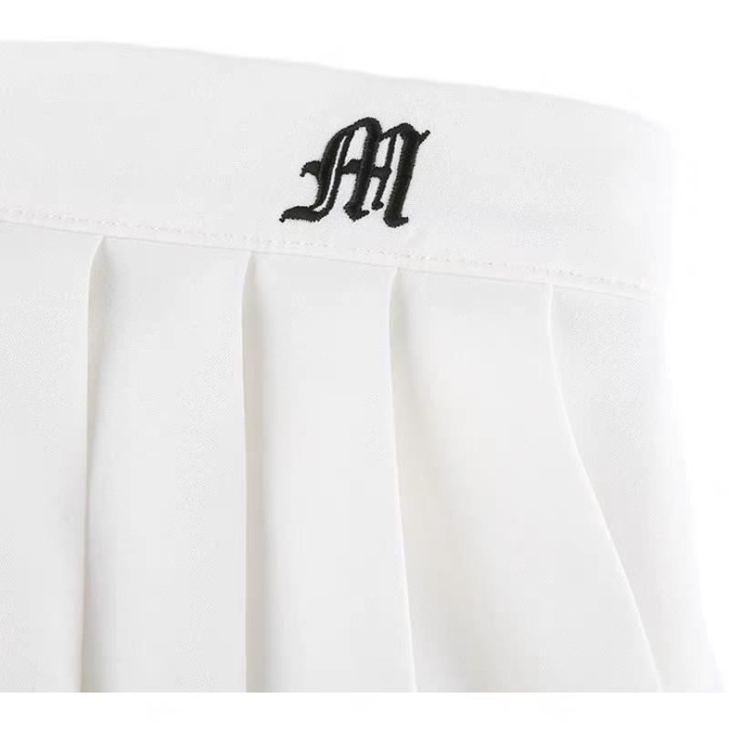 Chân váy tennis xếp ly THUS, Váy ngắn màu trắng đen trơn phong cách Âu Mỹ phối họa tiết CV1D07 | BigBuy360 - bigbuy360.vn