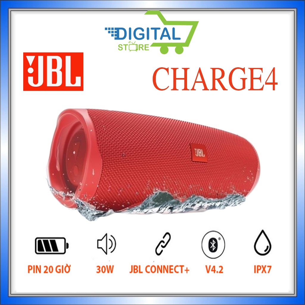 Loa JBL charge 4, loa bluetooth di động chống nước kiêm sạc dự phòng cho smart phone...