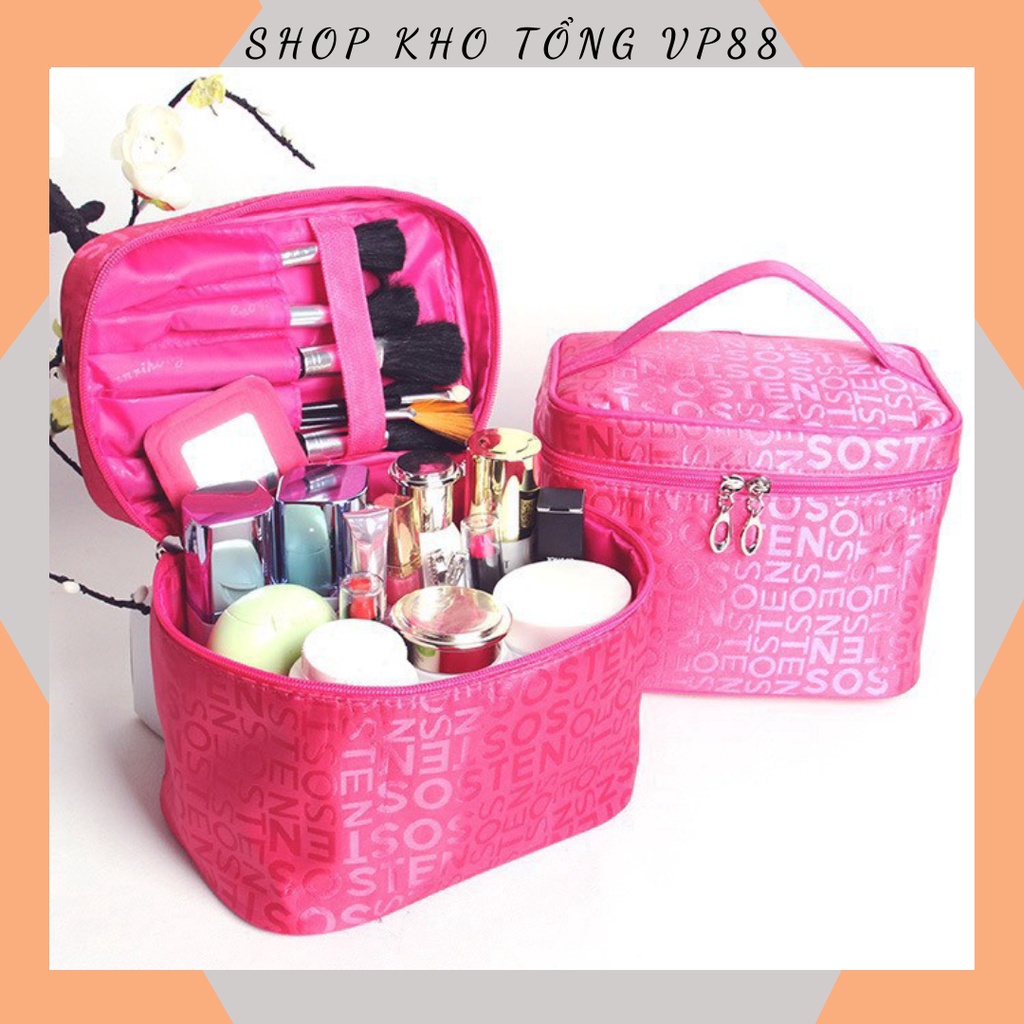 Hàng Có SẵnTúi Đựng Mỹ Phẩm Đồ Trang Điểm Hình Hộp Sang Trọng Có Gương Xếp Gọn 88248 SHOP KHO TỔNG VP88