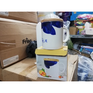 Ly sứ nắp gỗ dongwha quà tặng sữa enfa