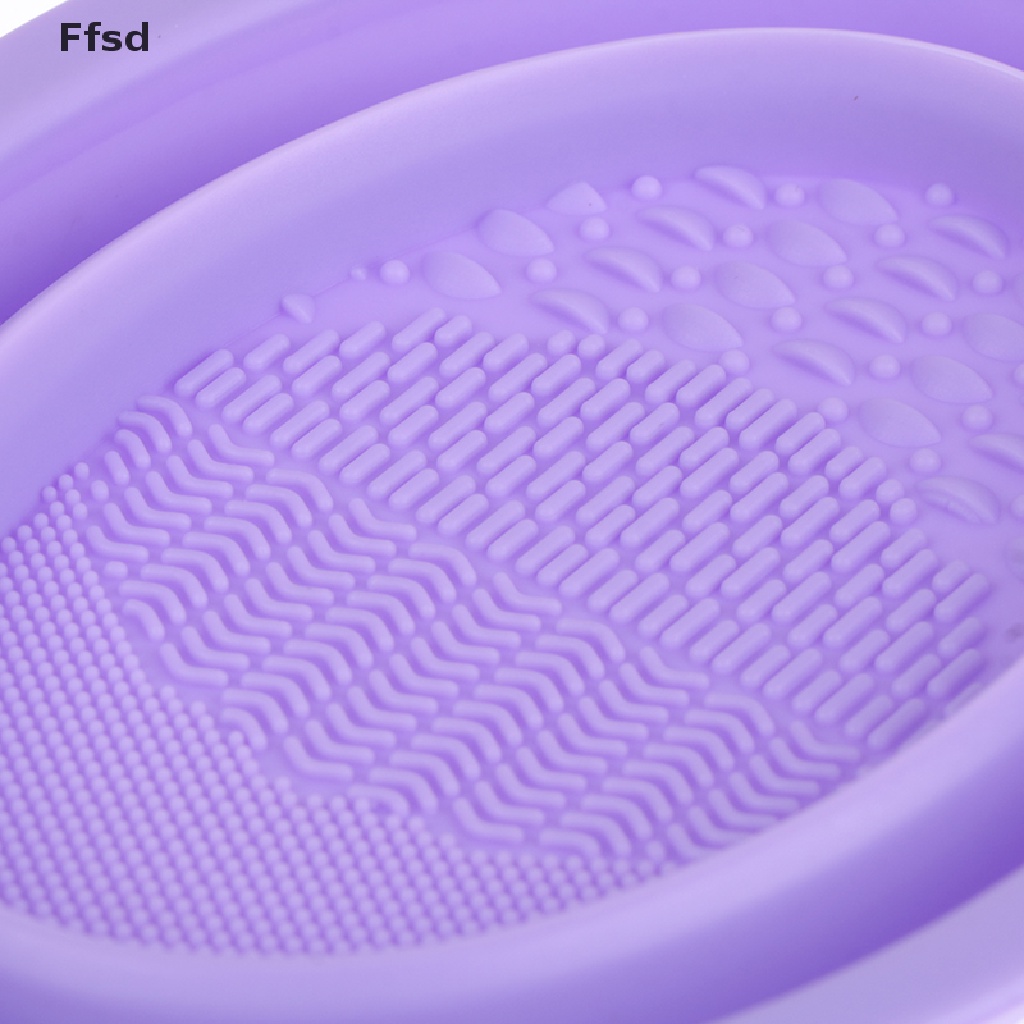 {Ffsd} Dụng Cụ Vệ Sinh Cọ Trang Điểm Bằng Silicone Có Thể Gập Lại